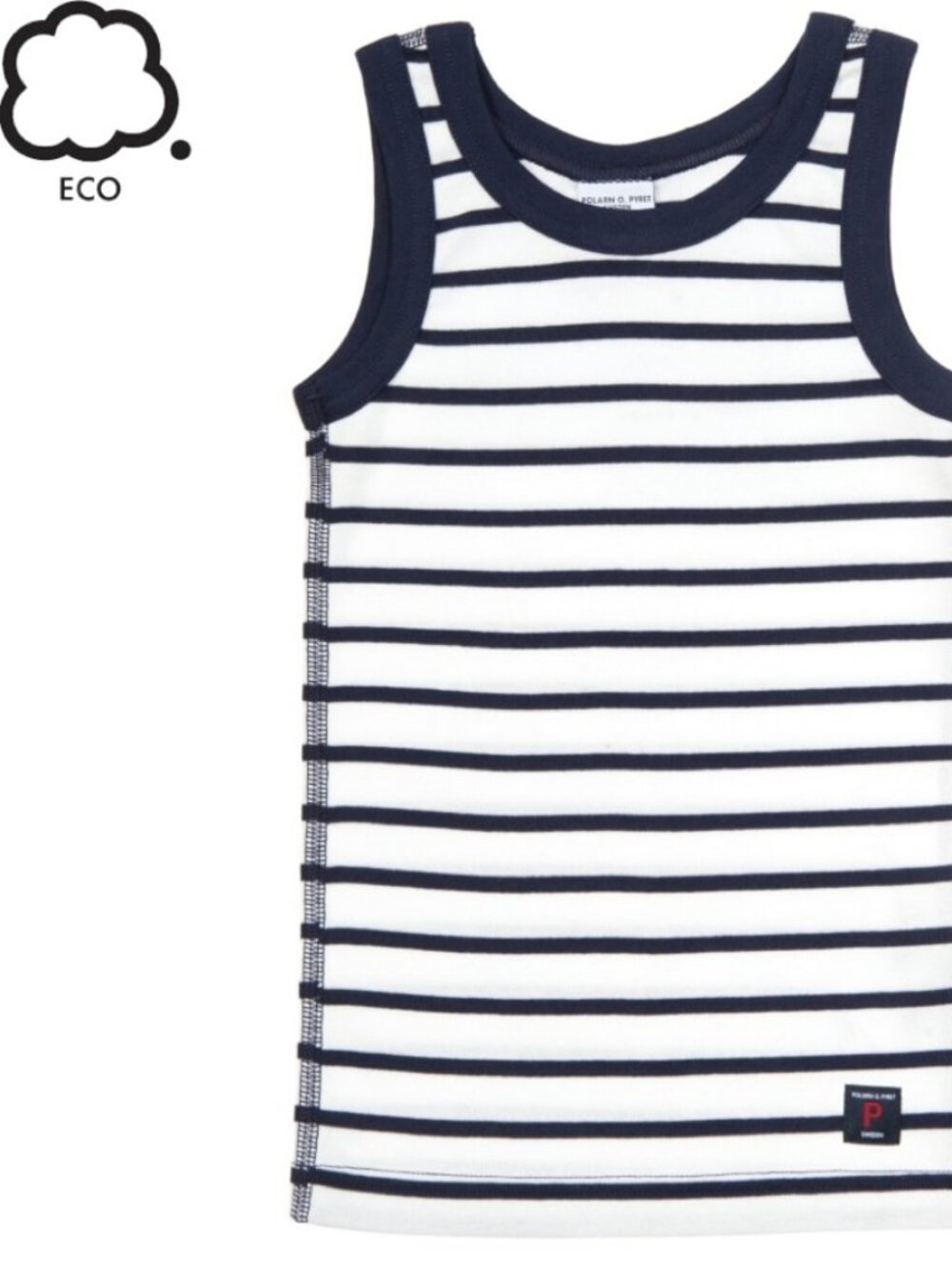 Polarn O. Pyret Navy Striped Eco Cotton Tank Top 4-6 Years